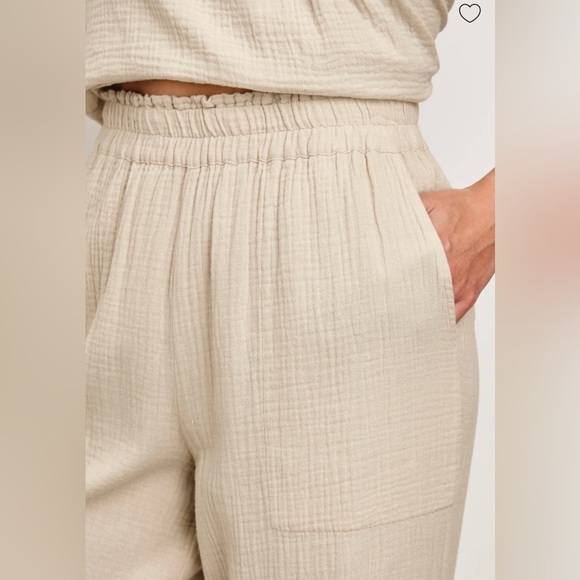 Rails Cotton Gauze Leon Pant in Flax, Size L - Picture 2 of 16